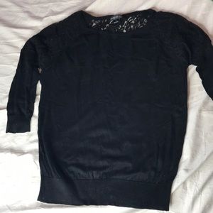 Gorgeous August Silk lace detail sweater